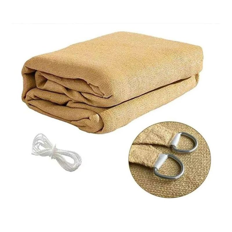 GENERICO - Toldo Vela Rectangular 5x6 Color Beige Bloqueo Uv