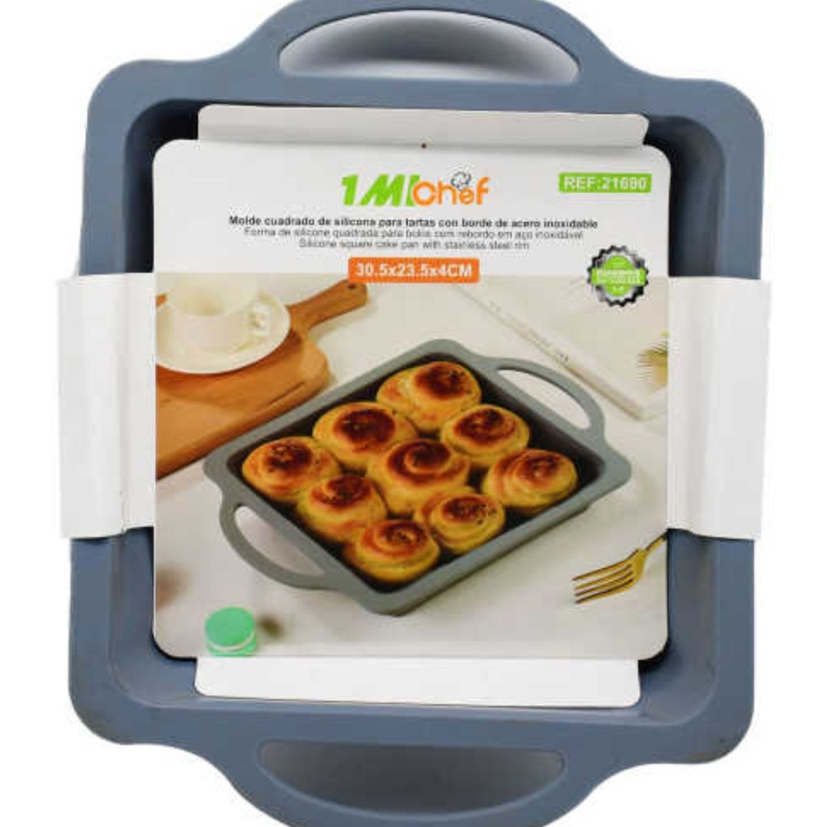 OEM - Molde Cuadrado De Silicona para Hornear con Mango