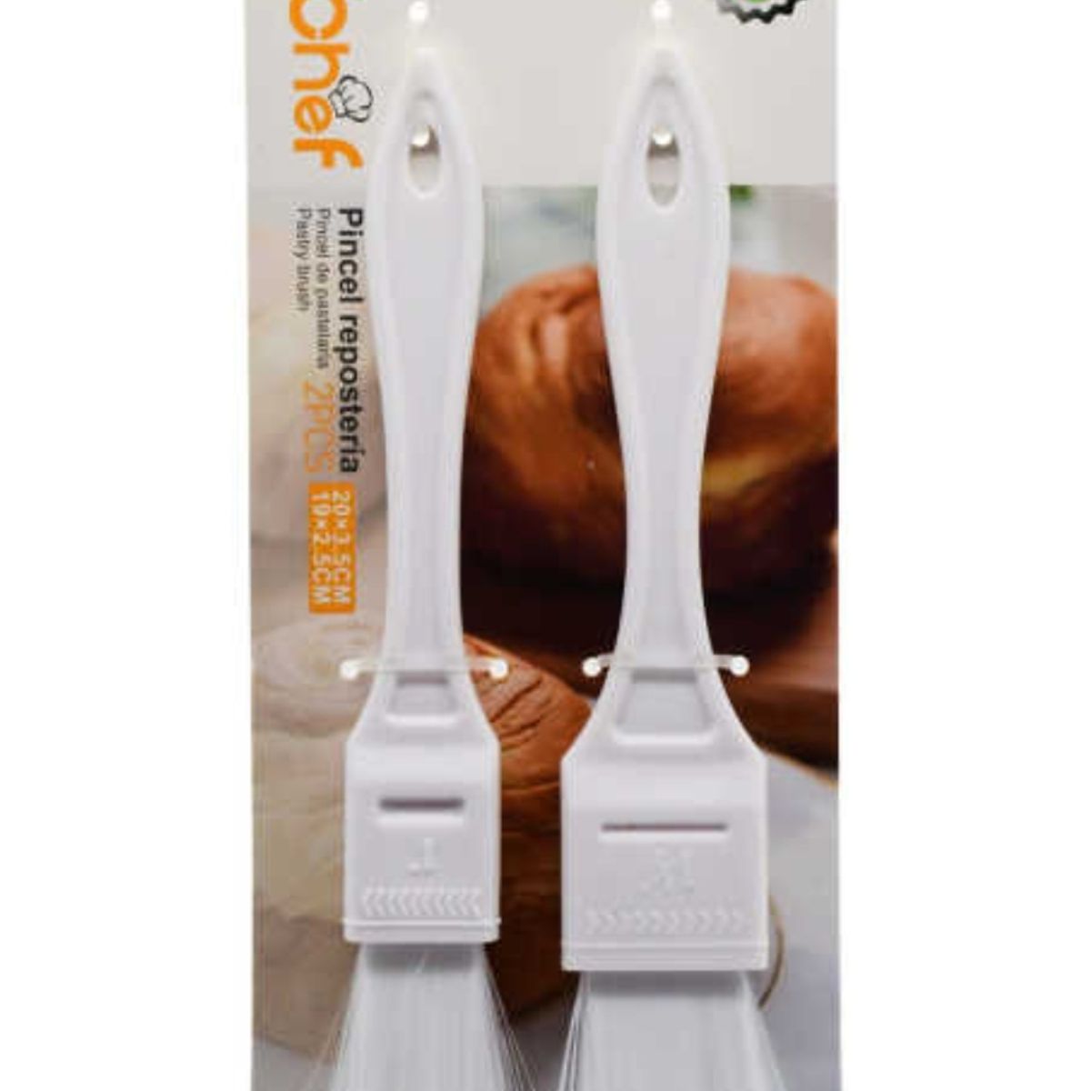OEM - Set 2 Brochas De Cocina Y Repostería Blanco