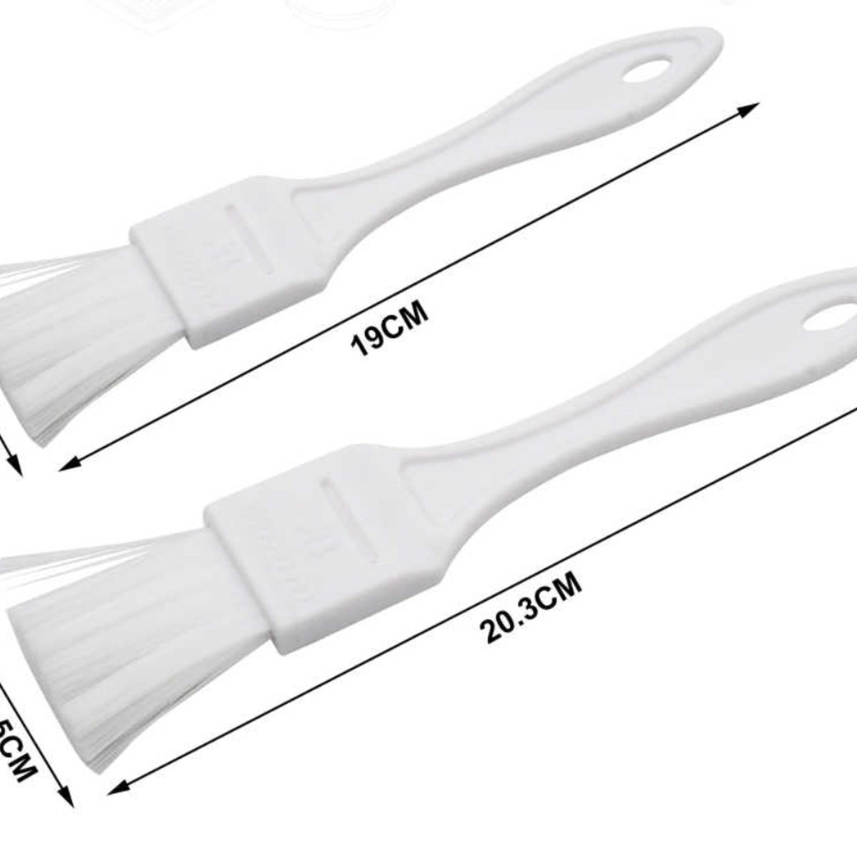 OEM - Set 2 Brochas De Cocina Y Repostería Blanco