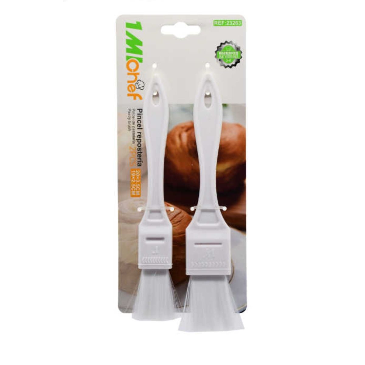 OEM - Set 2 Brochas De Cocina Y Repostería Blanco