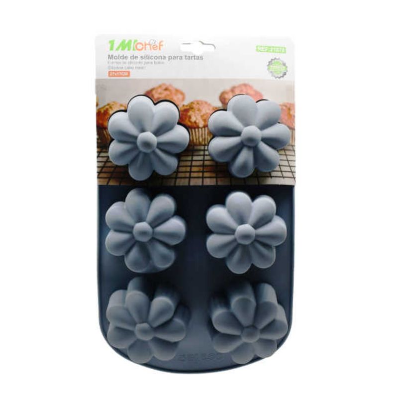 OEM - Molde Silicona De Flores 6 Cavidades