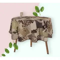 GENERICO - Mantel Redondo para Mesa Comedor - Diámetro 140 Cm. Café.