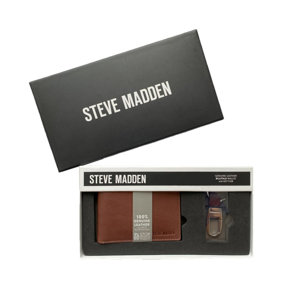 STEVE MADDEN - BILLETERA + LLAVERO CUERO STEVE MADDEN HOMBRE