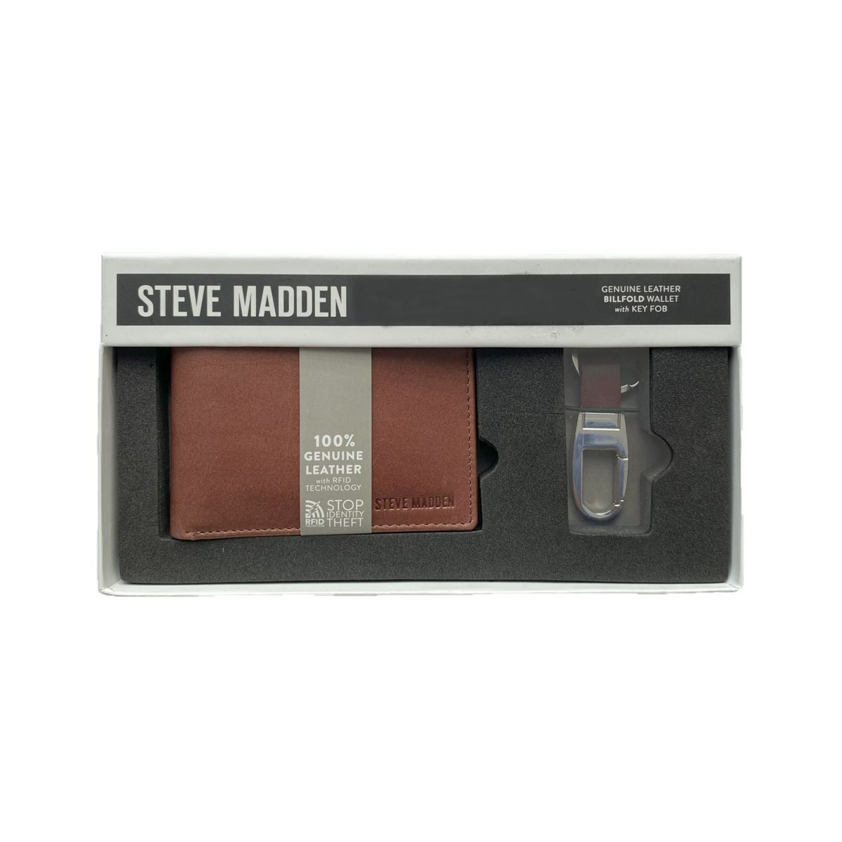 STEVE MADDEN - BILLETERA + LLAVERO CUERO STEVE MADDEN HOMBRE