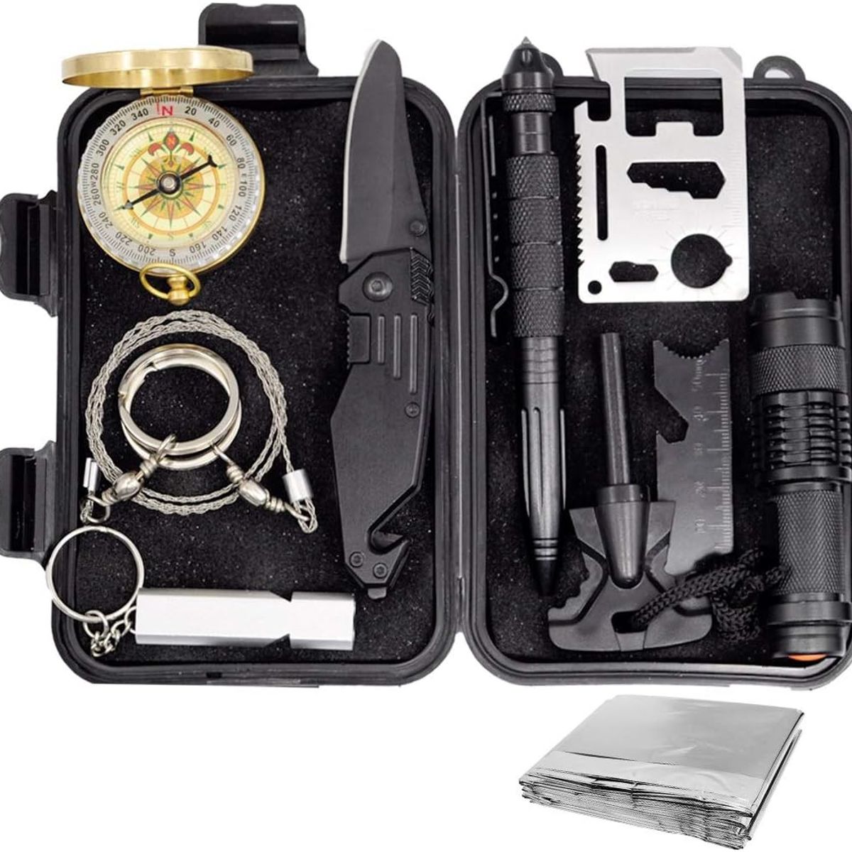 GENERICO - Kit Herramientas De Supervivencia Camping 10 En 1