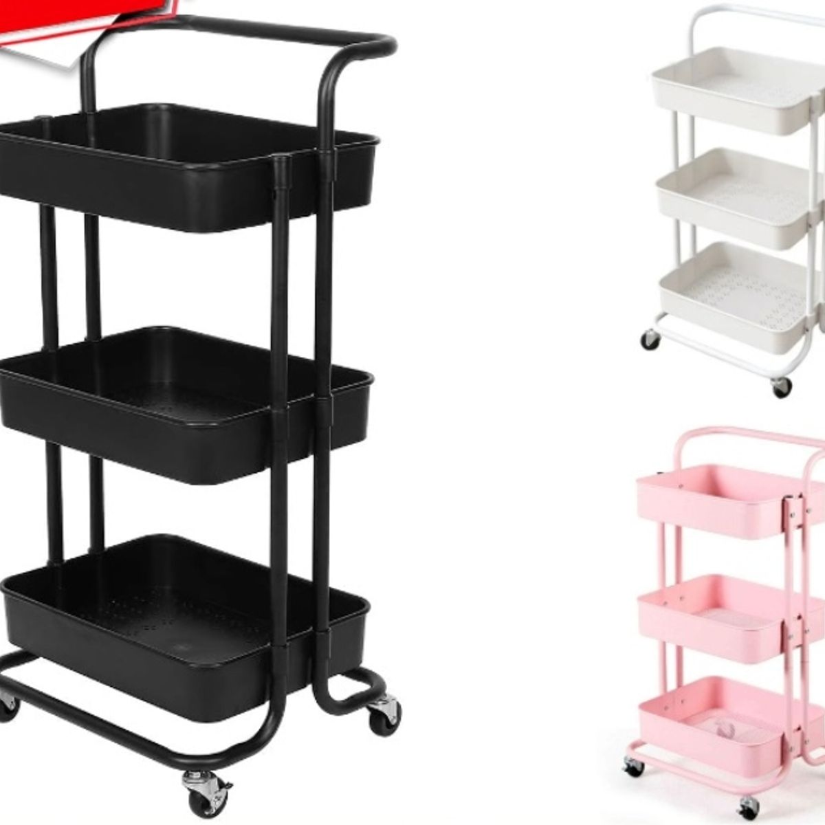 GENERICO - Carrito Organizador Multiuso Con Ruedas Colores Surtidos