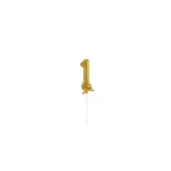 GENERICO - Topper Número 1 Glitter Dorado 18cm