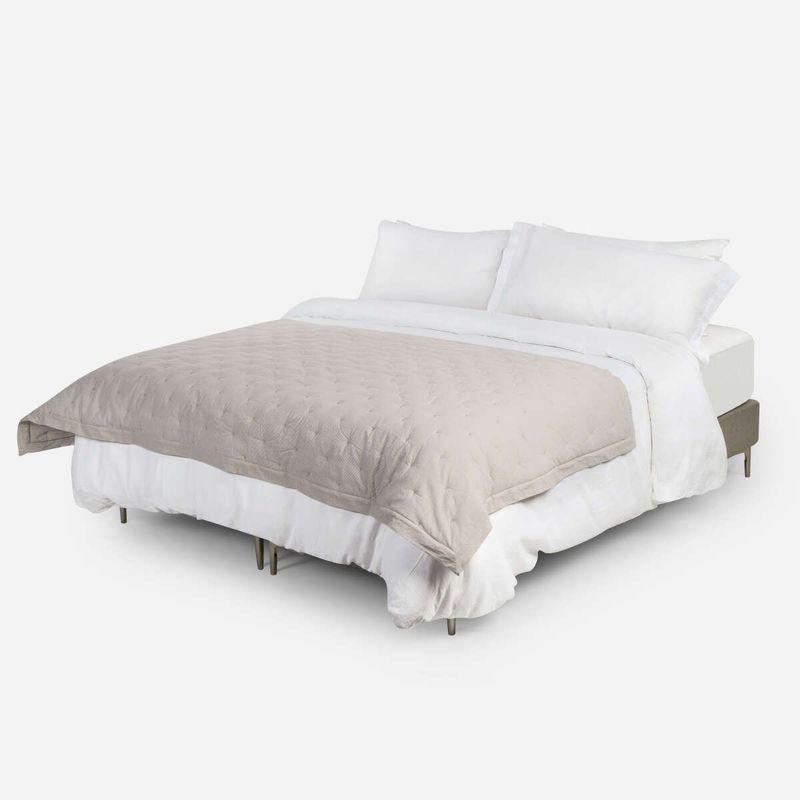 ROSEN - Piecera de Algodón Pure Stripes 110 x 230 cm Gris