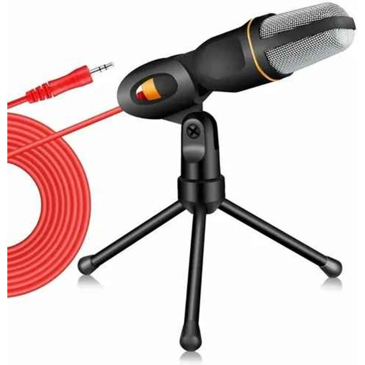 ANDOWL - Micrófono Condensador + Soporte + Auxiliar Q888 - Nexstore