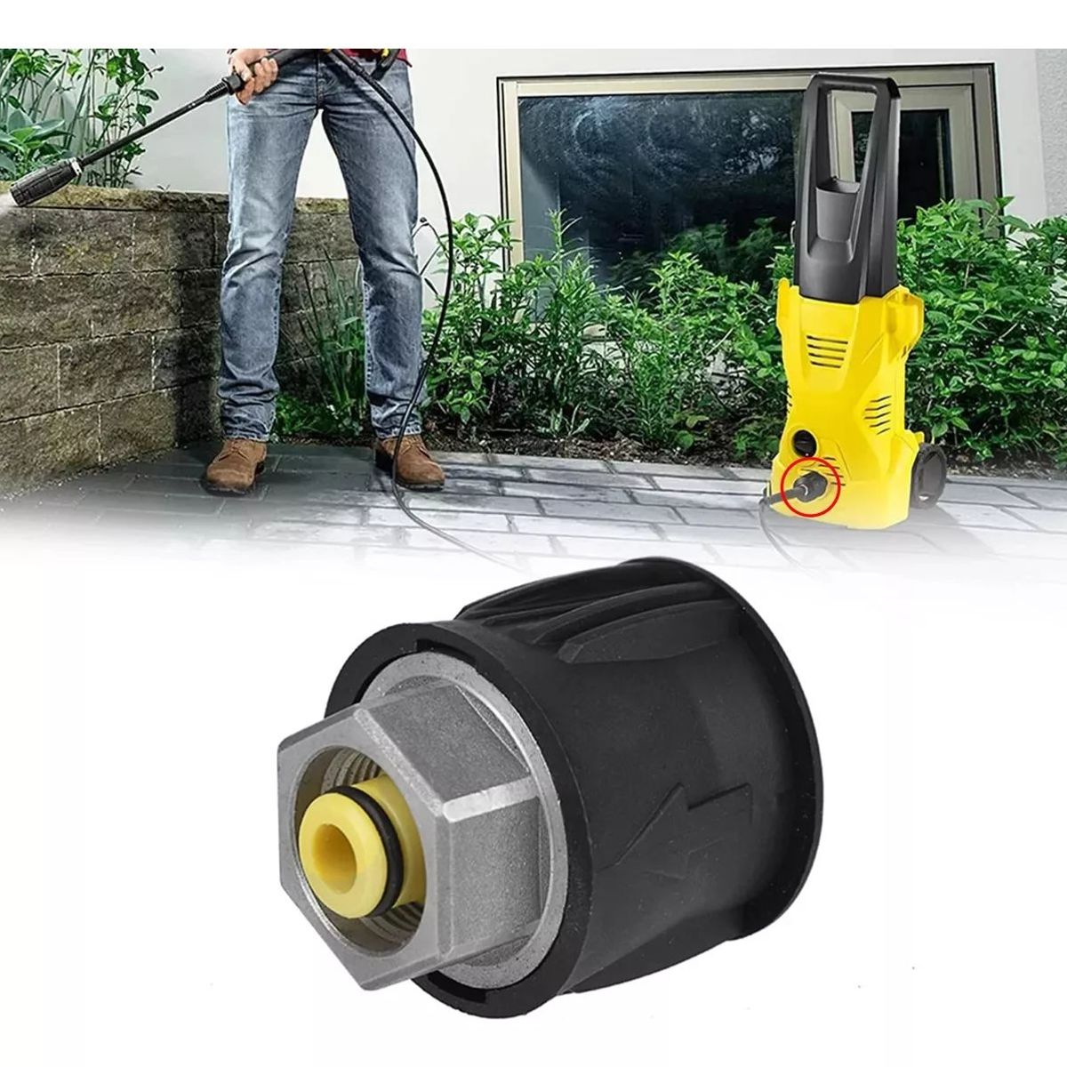 KUANGYE - Adaptador Hilo Hembra M22 Para Manguera Karcher Tipo A