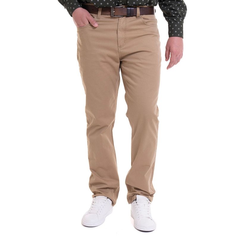 TRUVAL - Pantalon 5 Bolsillos Spandex Khaki TRUVAL