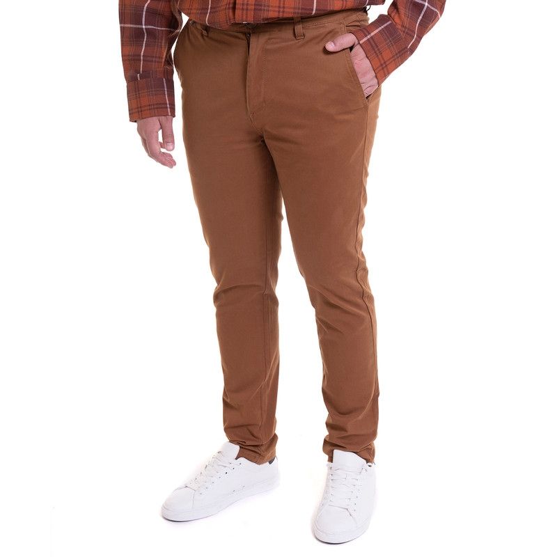 TRUVAL - Pantalon Frente Plano Spandex Negro TRUVAL