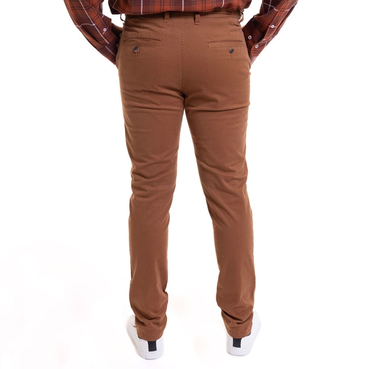 TRUVAL - Pantalon Frente Plano Spandex Negro TRUVAL