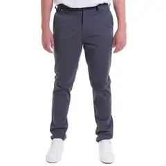 TRUVAL - Pantalon Frente Plano Spandex Azul Piedra