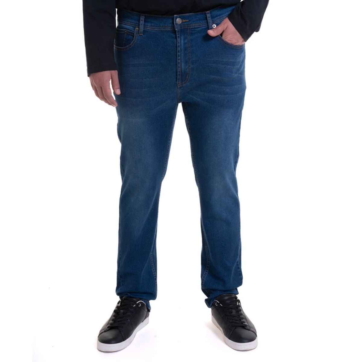TRUVAL - Jeans Basico Spandex Negro TRUVAL