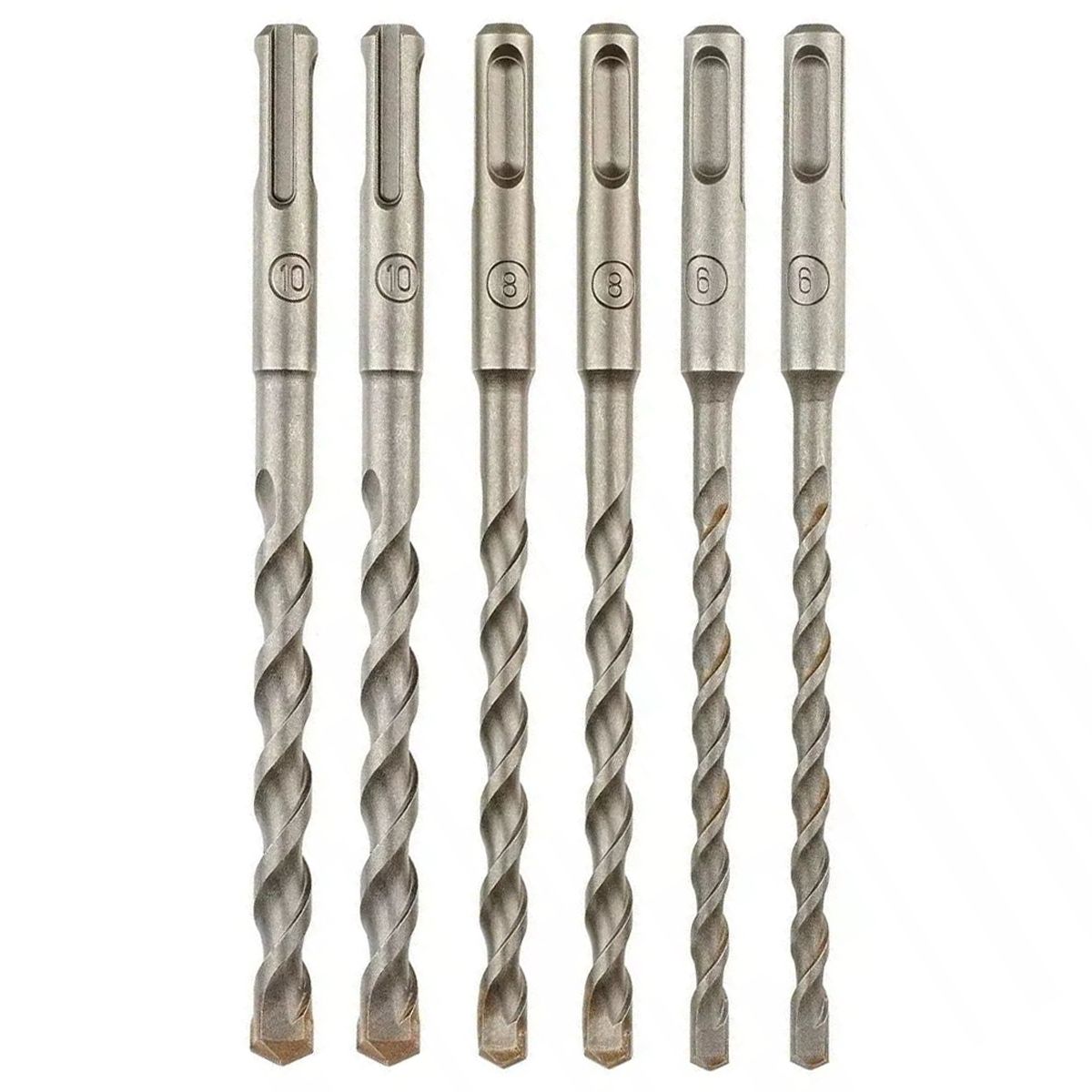 KUANGYE - Juego 6 Brocas Para Concreto Sds Plus 6, 8, 10mm X 2, 160mm