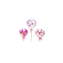 GENERICO - Topper De Globos 3pcs Rosa