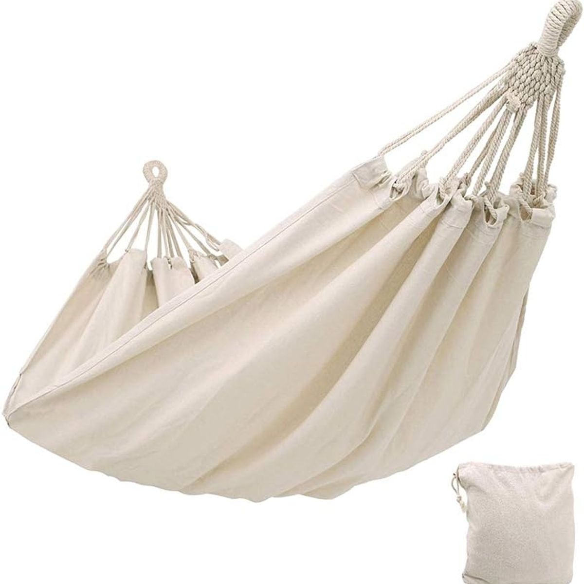 BLUEDREAMER - Columpio hamaca  algodón portátil para acampar al aire libre en el jardín