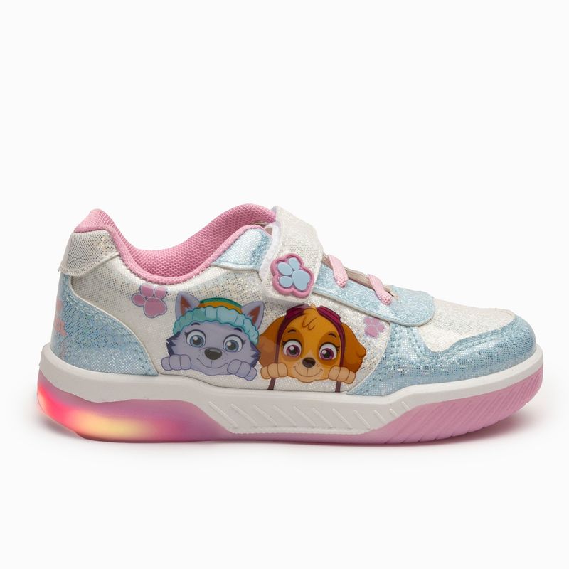 PAW PATROL - Zapatillas con Luces Niña Skye y Everest Plateado Paw Patrol