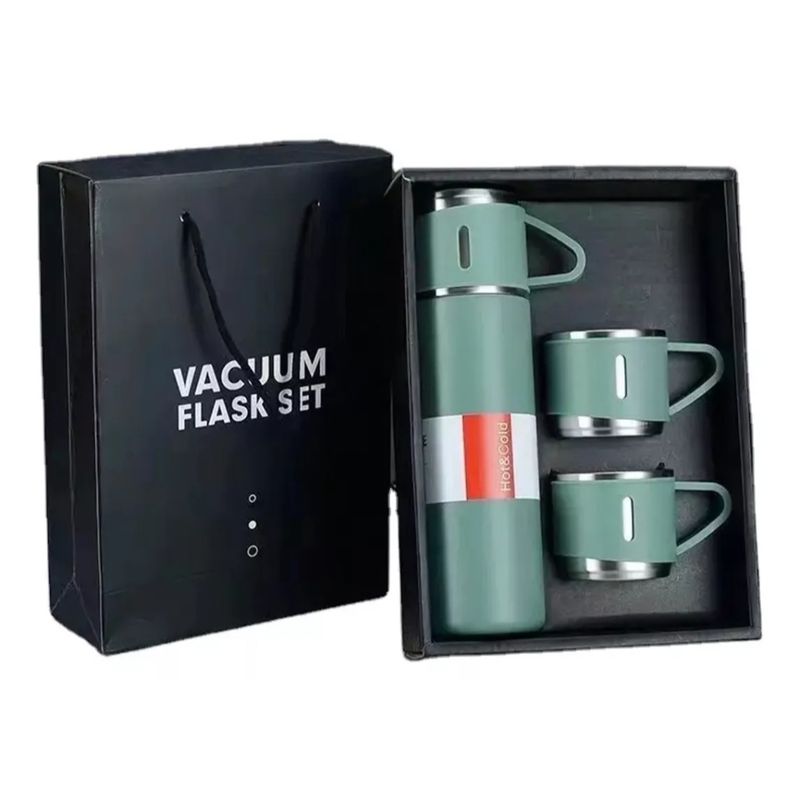 GENERICO - Set Termos De Agua Caliente Vasos Termicos Cafe + 3 Tazas