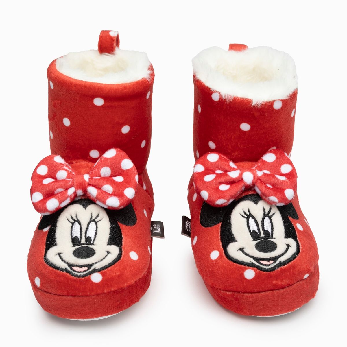DISNEY - Pantufla Bota Niña Puntos Minnie Rojo Disney