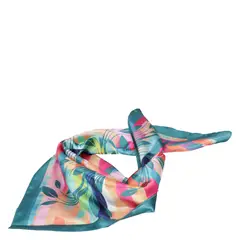POLLINI - Pañuelo Mujer Print Turquesa - Multicolor