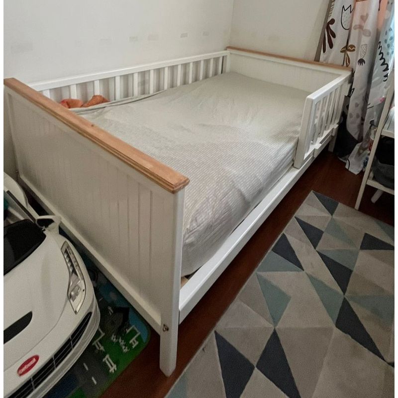 MPA DECOHOGAR - Cama infantil ranurada con barandas removibles - 1,5 plaza