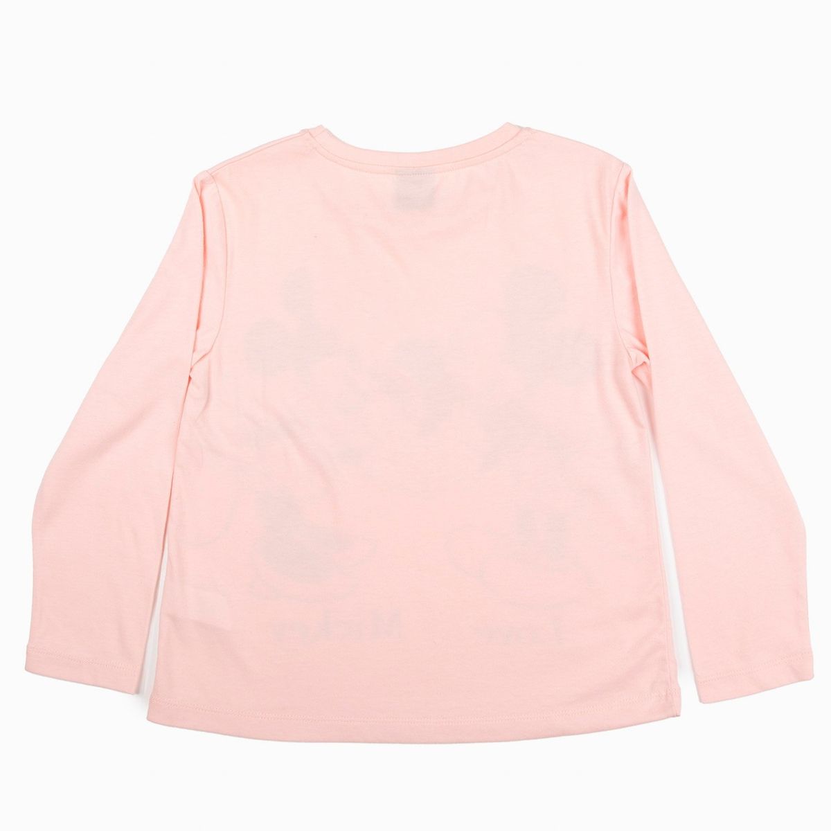 DISNEY - Polera Manga Larga Niña Love Minnie y Mickey Rosado Disney