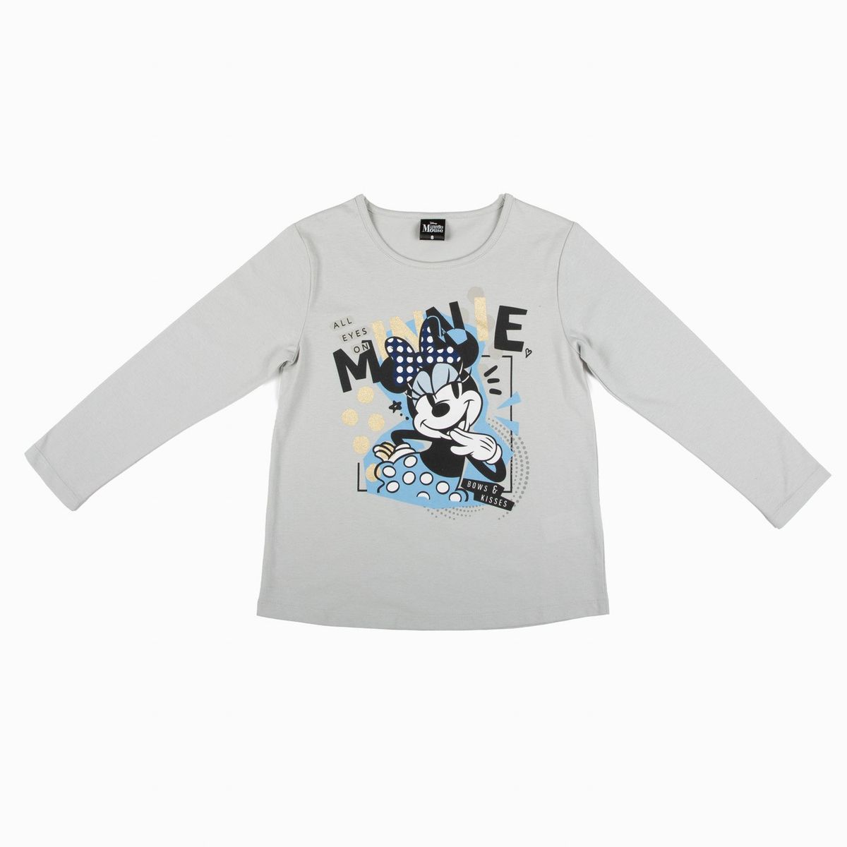 DISNEY - Polera Manga Larga Niña Minnie Coqueta Blanco Disney