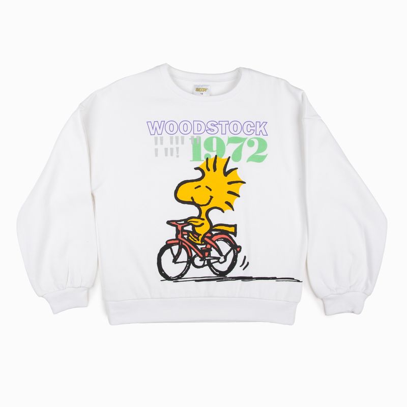 SNOOPY - Poleron Niña Woodstock 1972 Blanco Snoopy