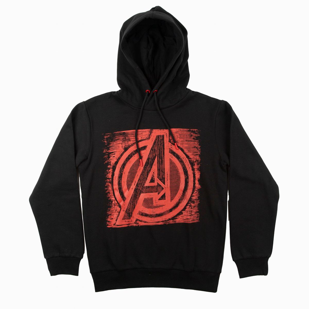 MARVEL - Poleron Gorro Niño Logo Avengers Negro Marvel