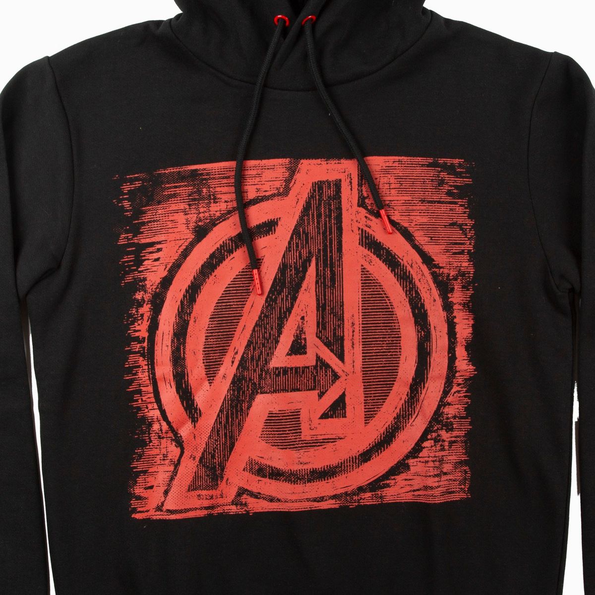 MARVEL - Poleron Gorro Niño Logo Avengers Negro Marvel