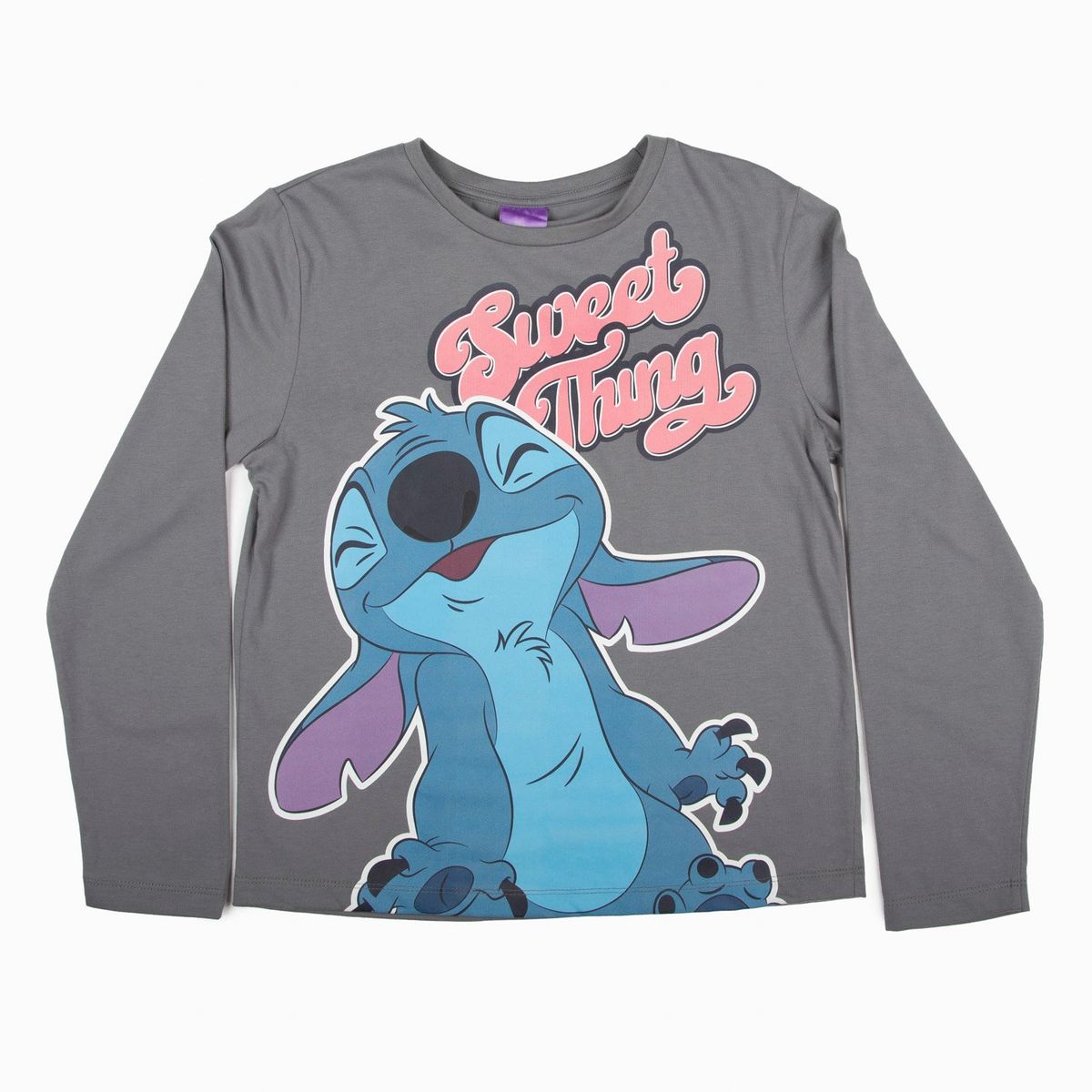 DISNEY - Polera Manga Larga Niña Sweet Thing Lilo y Stitch Gris Disney