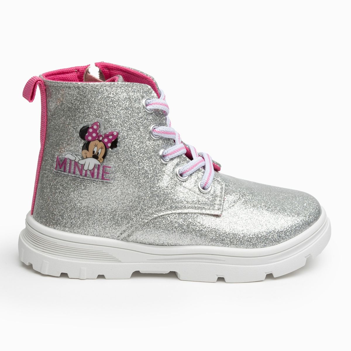 DISNEY - Botin Niña Brillos Minnie Plateado Disney