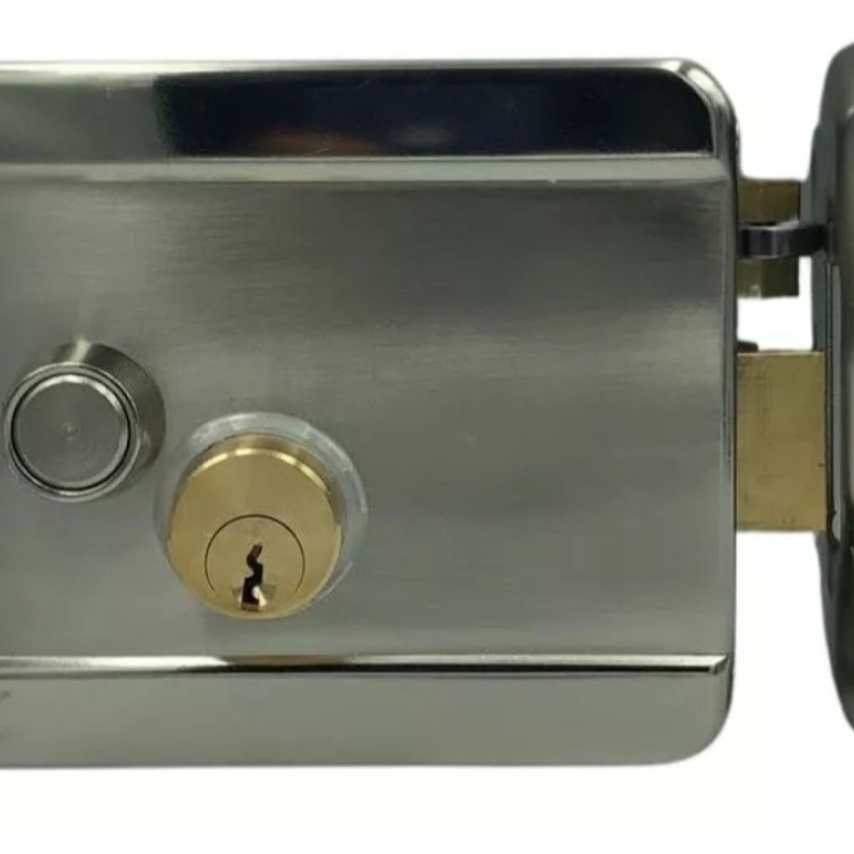 GENERICO - Cerradura Chapa Electrica Porton Con Boton De Salida 547