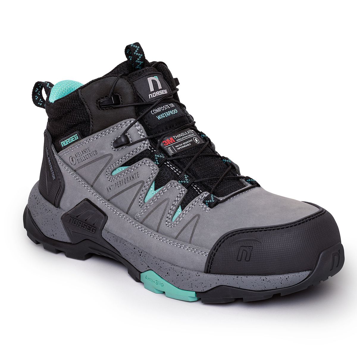 NORSEG - Zapato de Seguridad GRETA CT Gris Mujer NORSEG