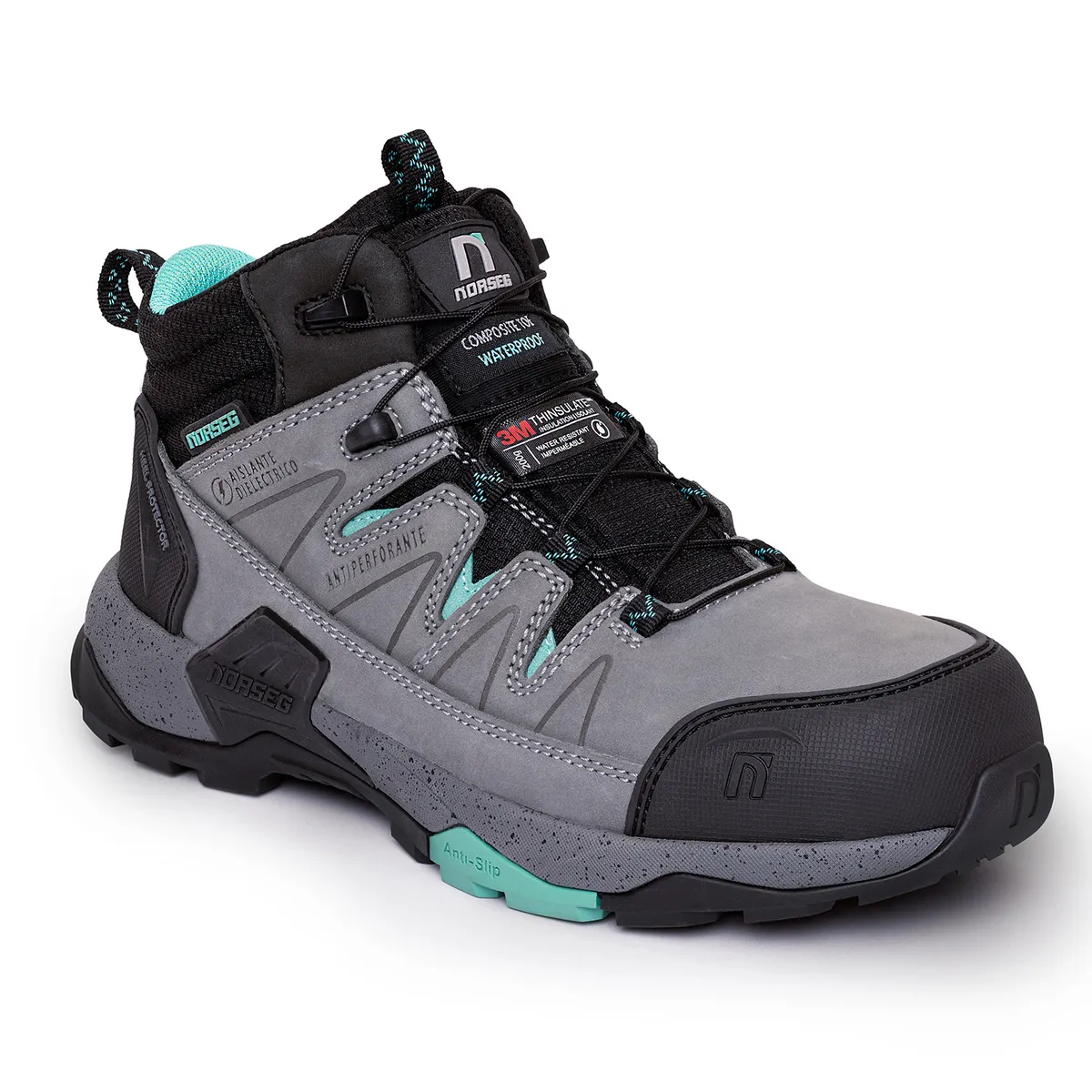 NORSEG - Zapato de Seguridad GRETA CT Gris Mujer NORSEG