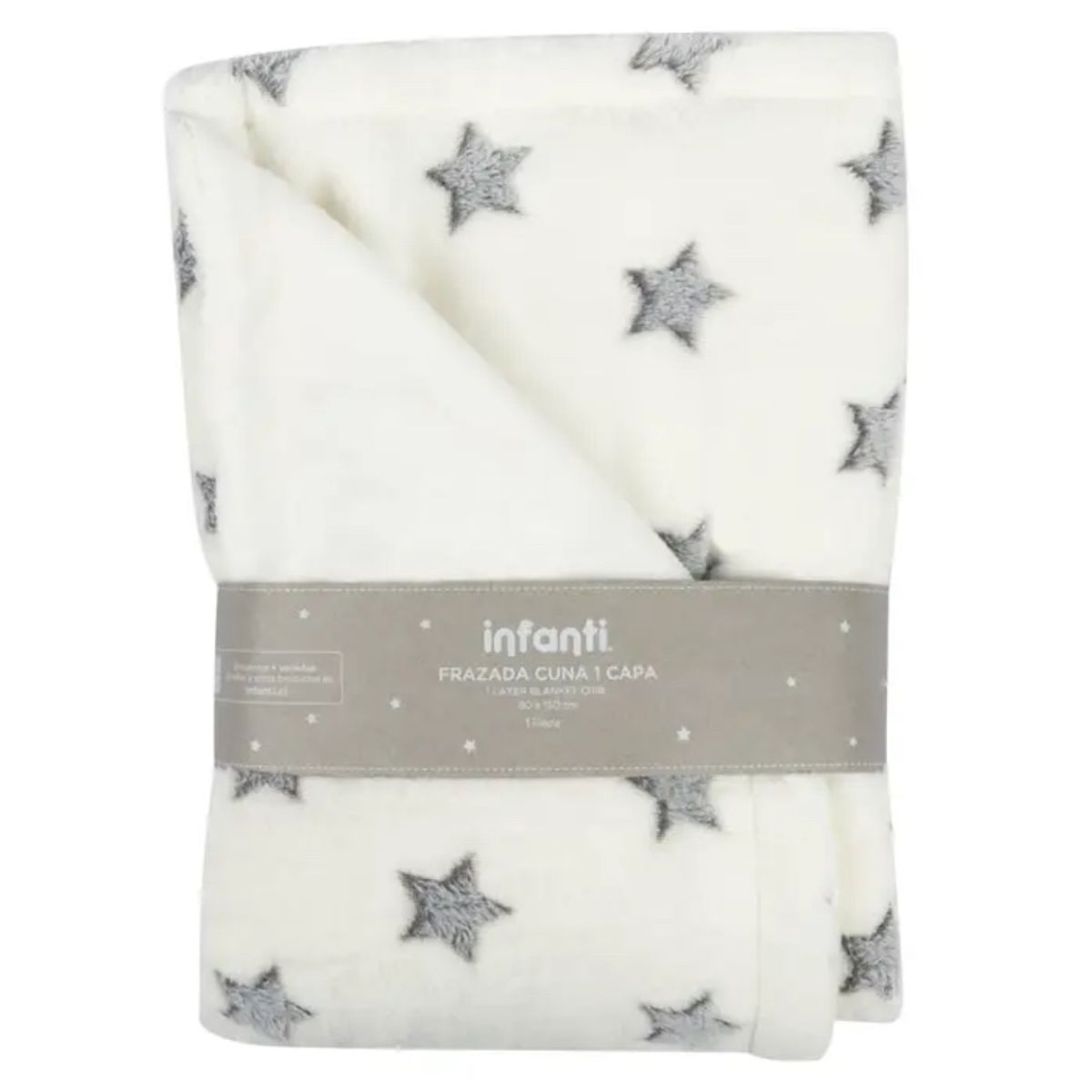 INFANTI - Frazada Cuna INFANTI con Estrellas Gris