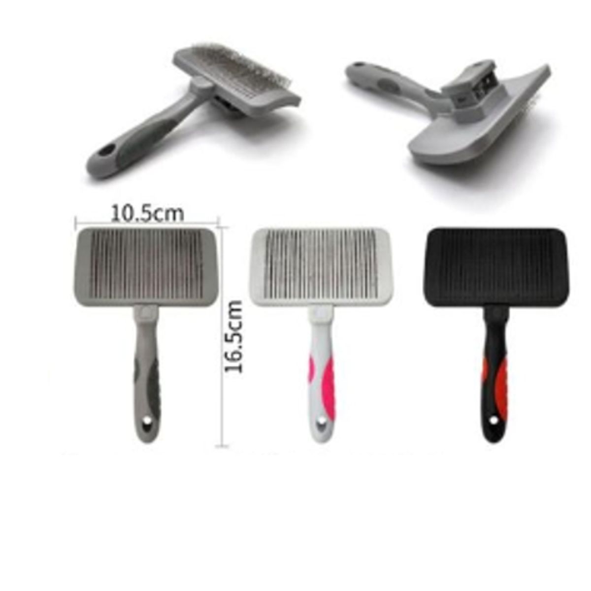 GENERICO - Peine Cepillo Metalico Para Mascotas Cuidado Higiene 16cm