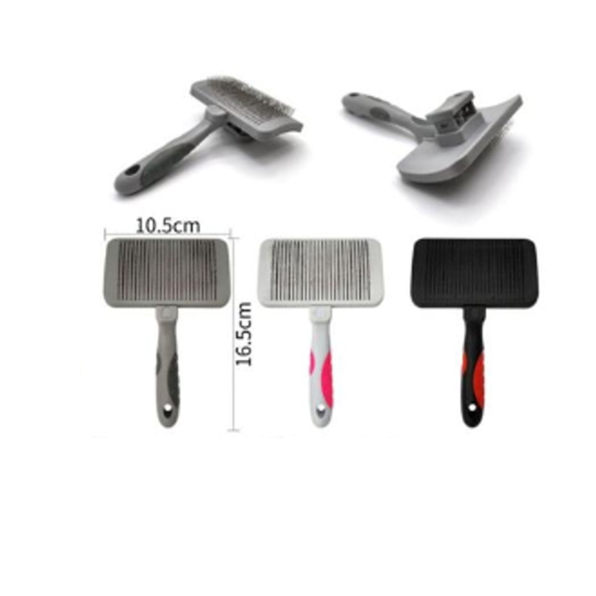 GENERICO - Peine Cepillo Metalico Para Mascotas Cuidado Higiene 16cm