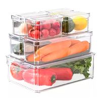 Organizador Refrigerador Cocina Set 7 Contenedores Con Tapa