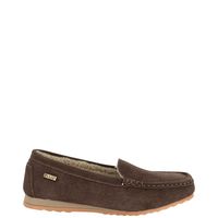 Mocasin de Cuero con Chiporro Mujer Café Amur