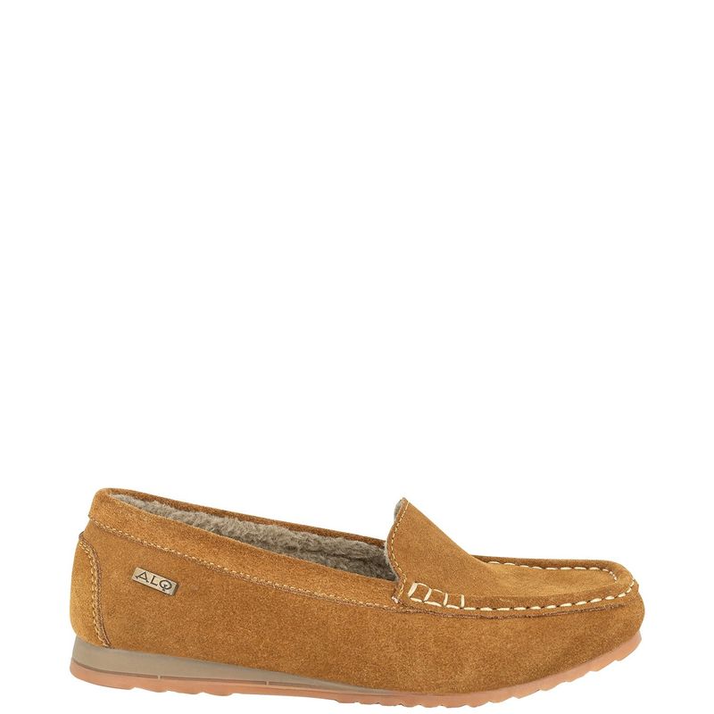 ALQUIMIA - Mocasin de Cuero con Chiporro Mujer Caramelo Amur Alquimia