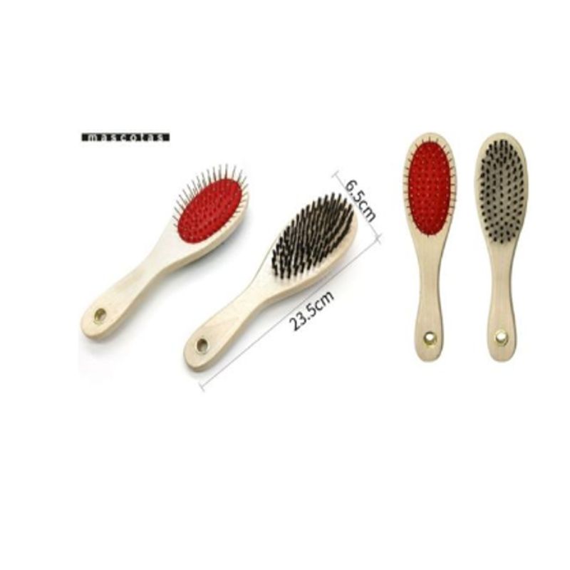 GENERICO - Pack Peine Cepillo Metalico Para Mascotas Cuidado 23cm