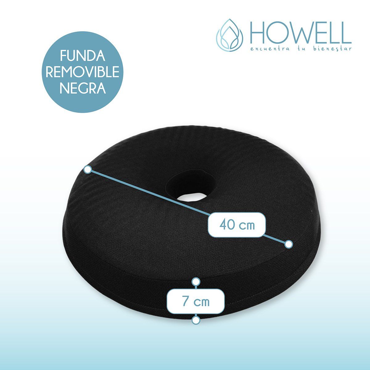 HOWELL - Cojín Picaron Antiescaras Howell Gel Viscoelástico Memoria