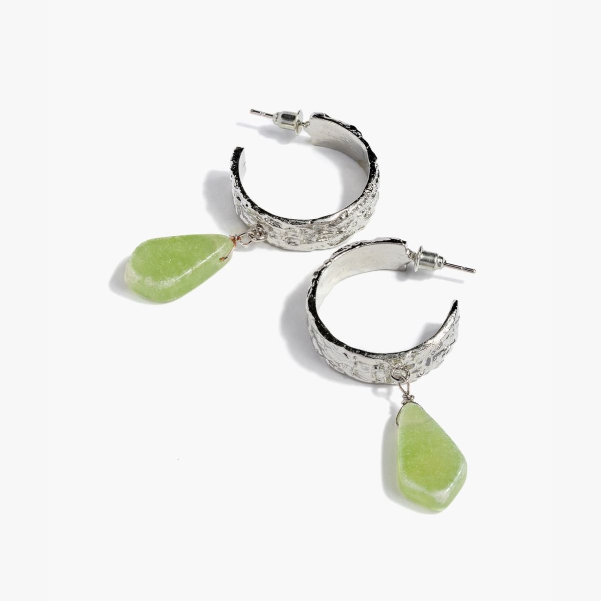 LOUNGE - Aros Mujer Argollas Con Piedra Plateado