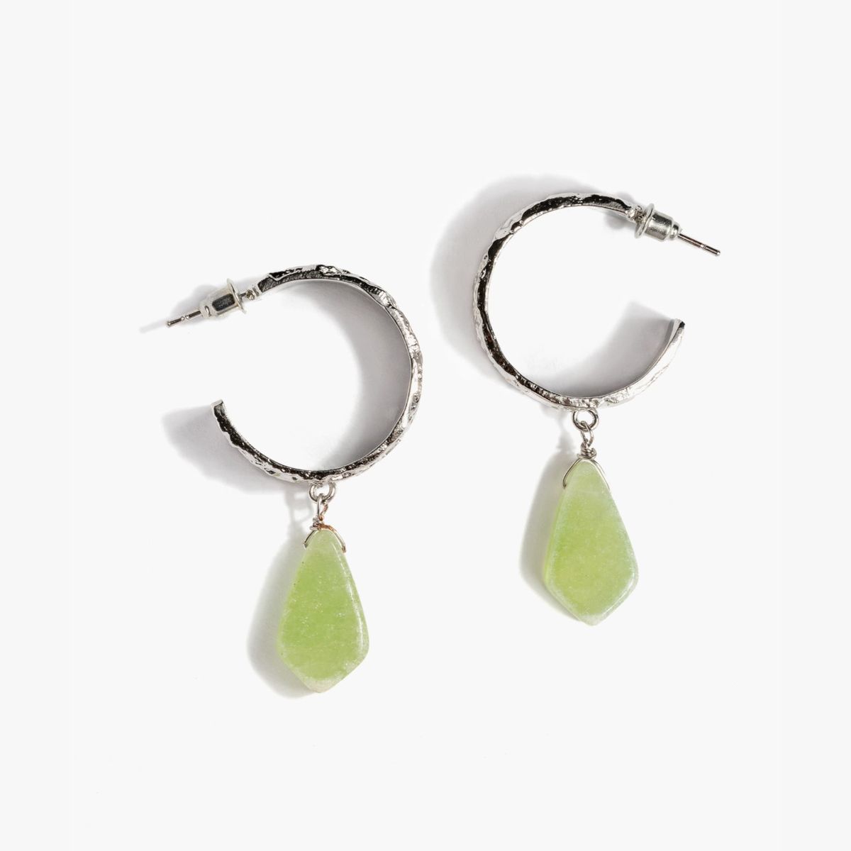 LOUNGE - Aros Mujer Argollas Con Piedra Plateado