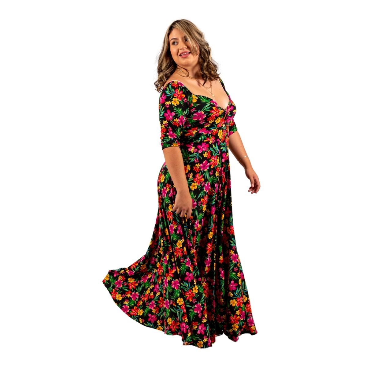 GENERICO - VESTIDO LARGO MARCA KADRIHEL FIESTA GALA COCTEL DAMA DE HONOR V105