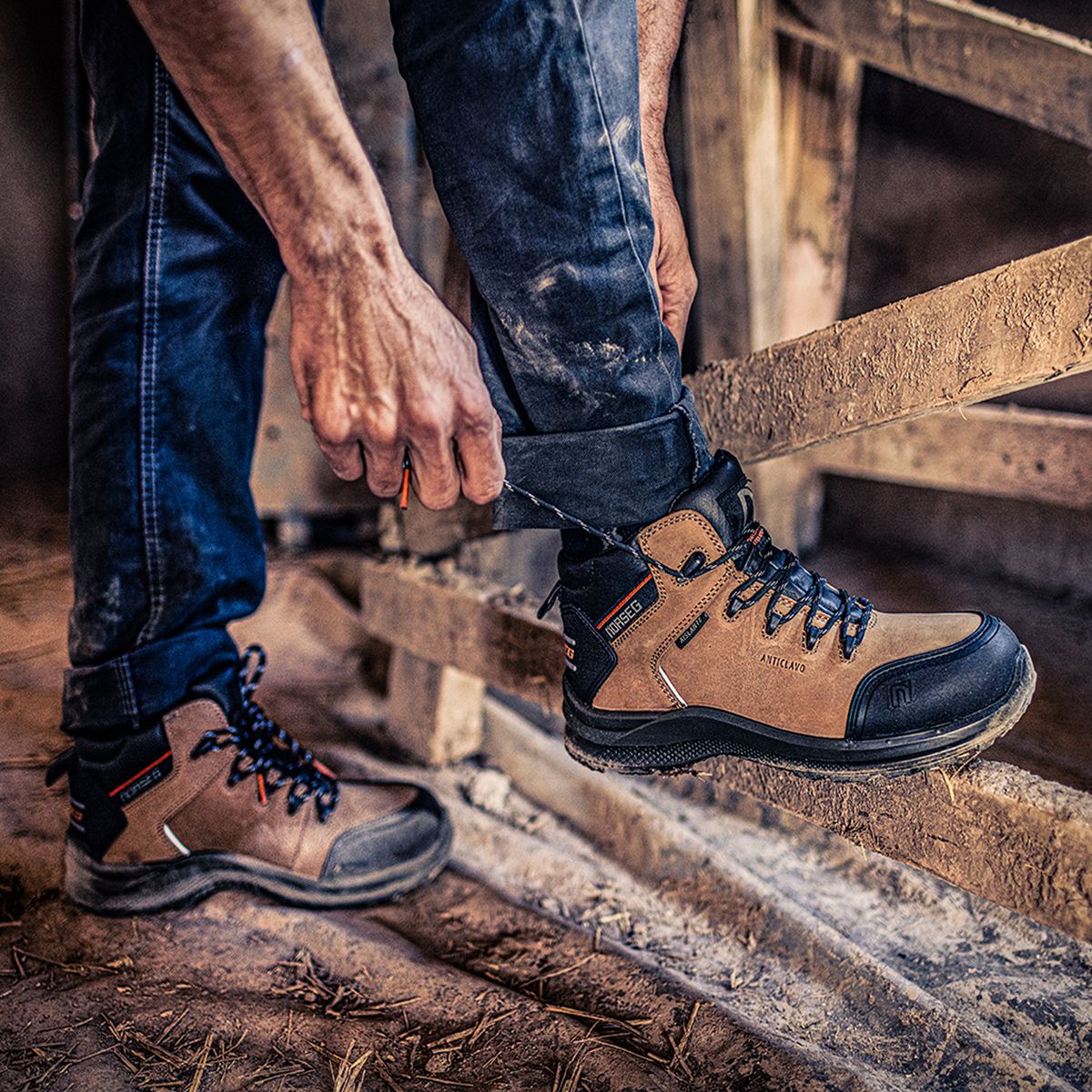 NORSEG - Zapato de Seguridad NS 592 LION Café Hombre NORSEG